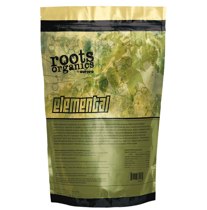 Roots Organics Elemental Supplement 20% Calcium 4% Magnesium Fertilizer, 3 lb.