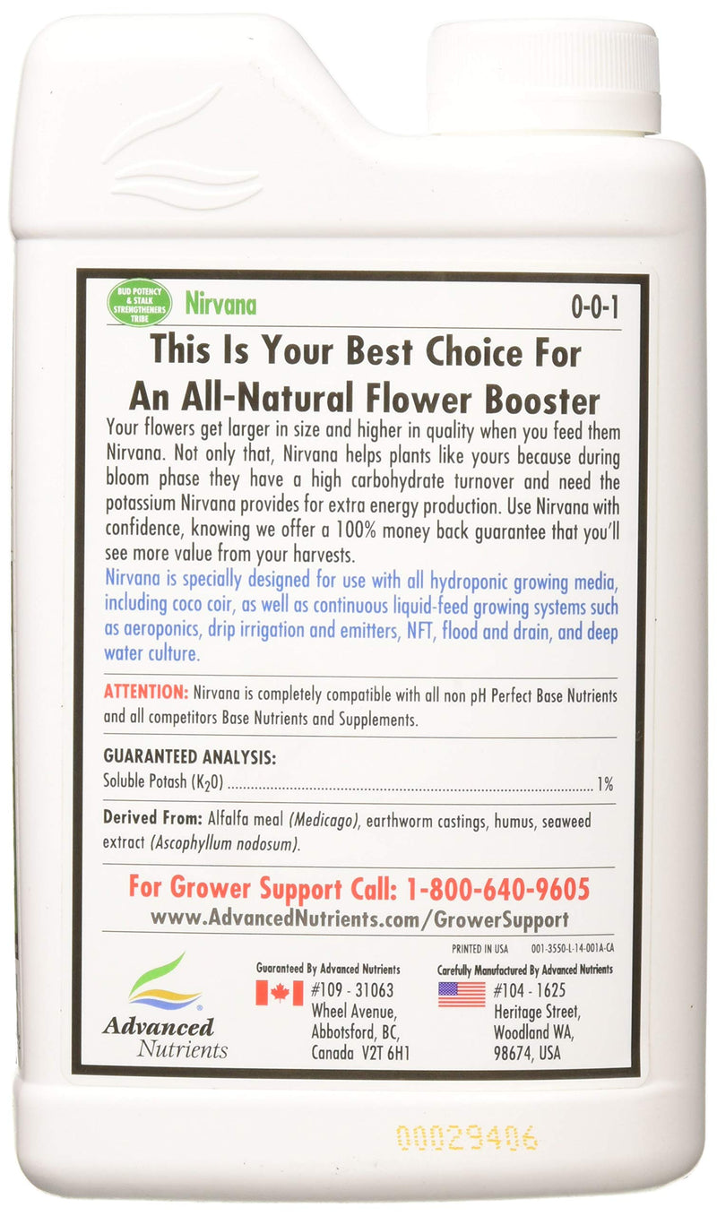 Advanced Nutrients 3550-14 Nirvana Fertilizer 1 Liter, Brown/A