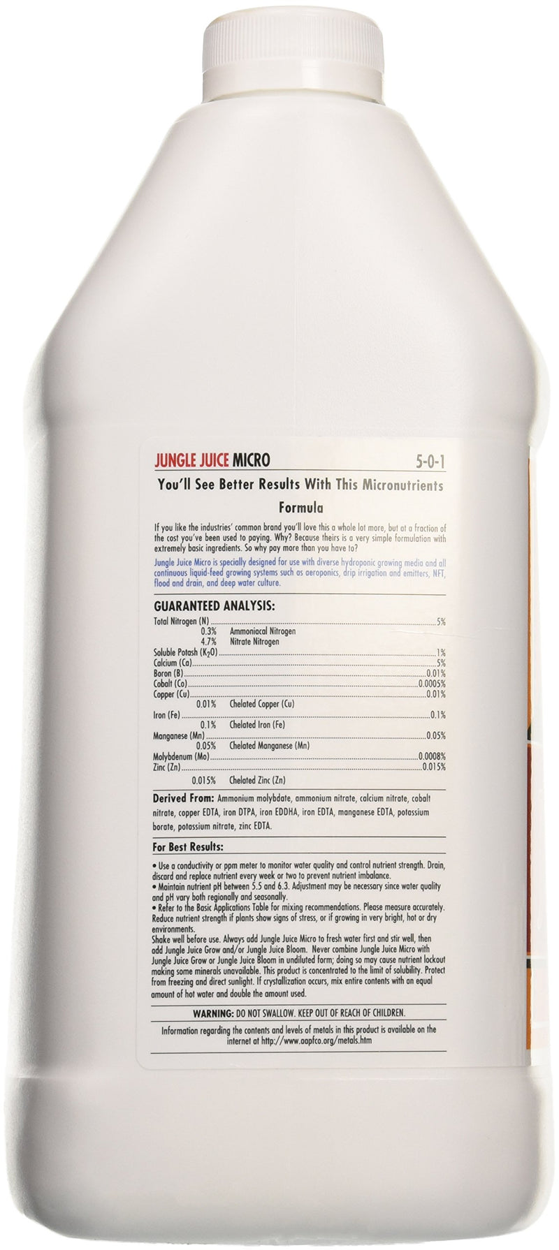 Advanced Nutrients 1750-15 Jungle Juice Micro Fertilizer, 4 Liter, Brown/A