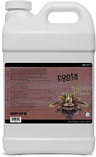 roots organics Buddha Bloom, Organic Liquid Fertilizer, 0.5-2-1 NPK, 2.5 Gallon