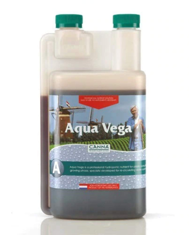 1 Liter - Aqua Vega - Part A - Veg Nutrient - Developed For Recirculating Systems - CANNA 9520801