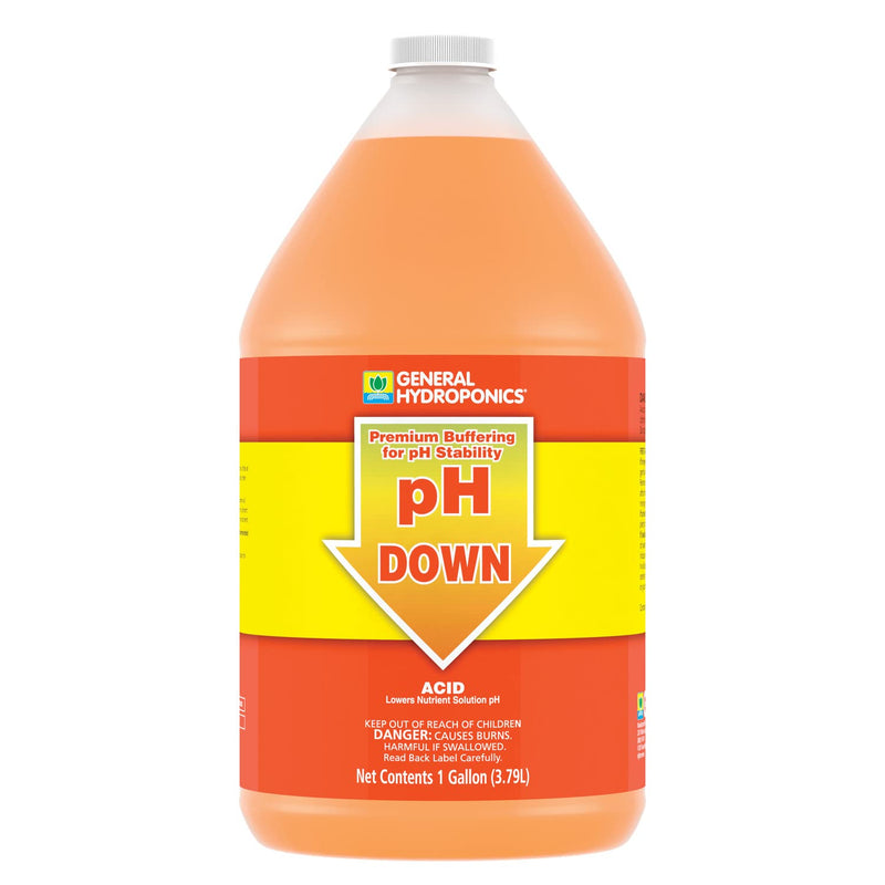 General Hydroponics pH Down Liquid Premium Buffering For Stability, 1-Gallon