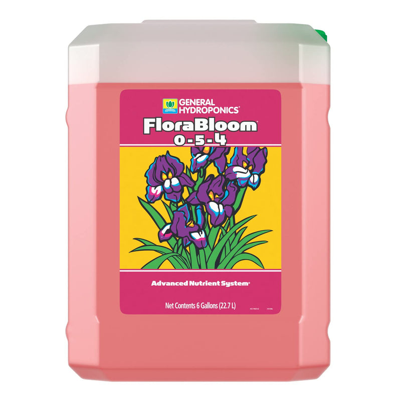General Hydroponics FloraBloom 0-5-4 Advanced Nutrient System to Provide Nutrients for Reproductive Growth, 6 Gal