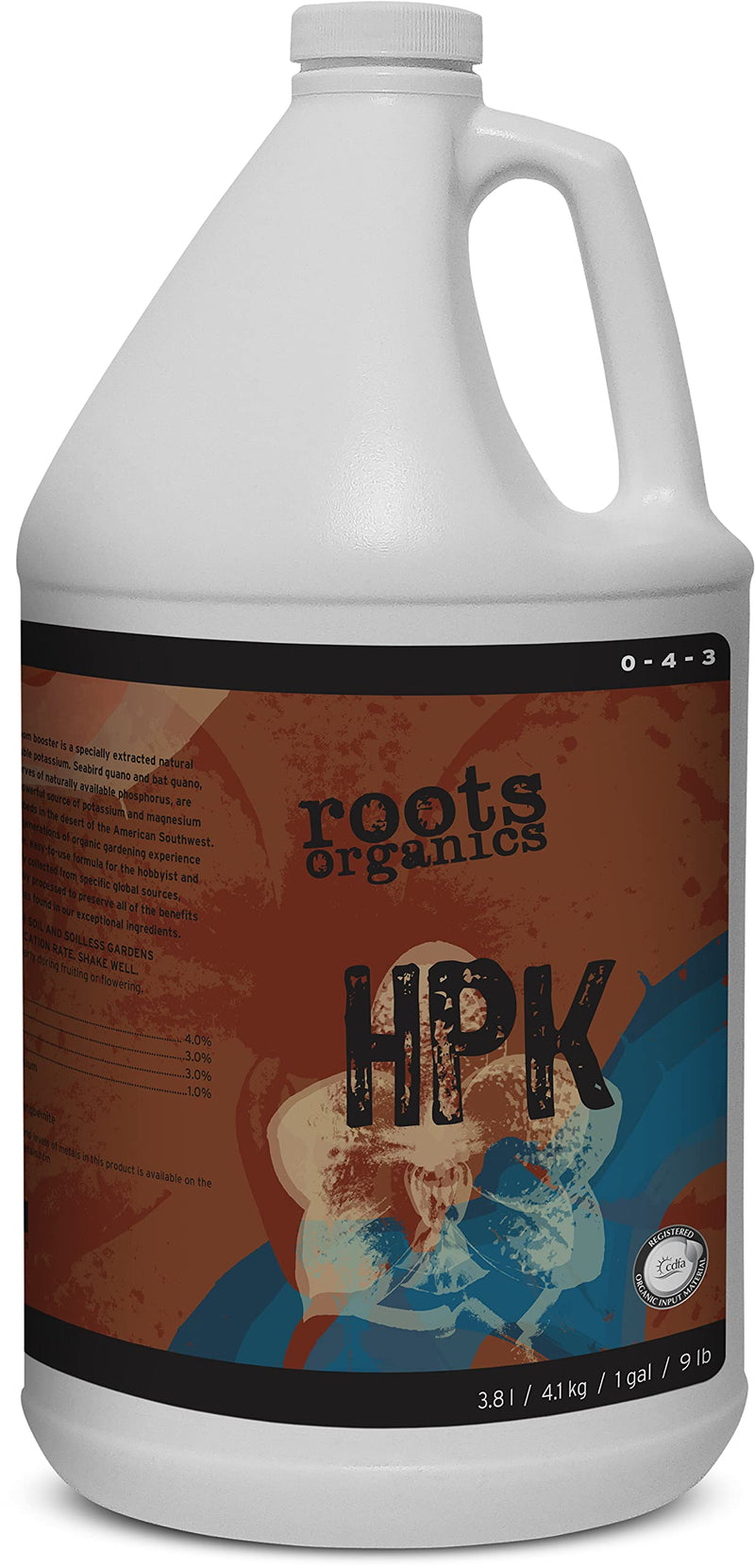 roots organics HPK, Liquid Guano Booster, 0-4-3 NPK, 1 Gallon