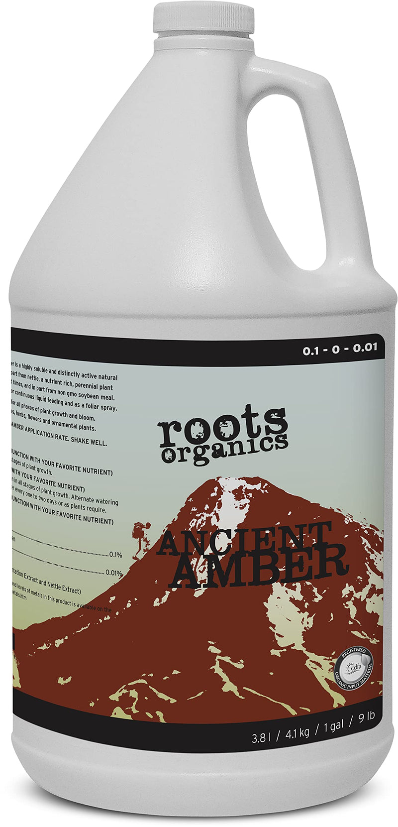 roots organics Ancient Amber, Organic Liquid Fertilizer, 0.1-0-0.01 NPK, 1 Gallon