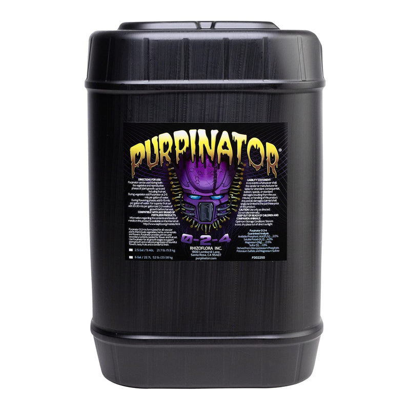 Purpinator - Liquid Nutrient Additive for Flowering and Fruiting Plants, For Use in Hydroponics and Soil, 6 gal.