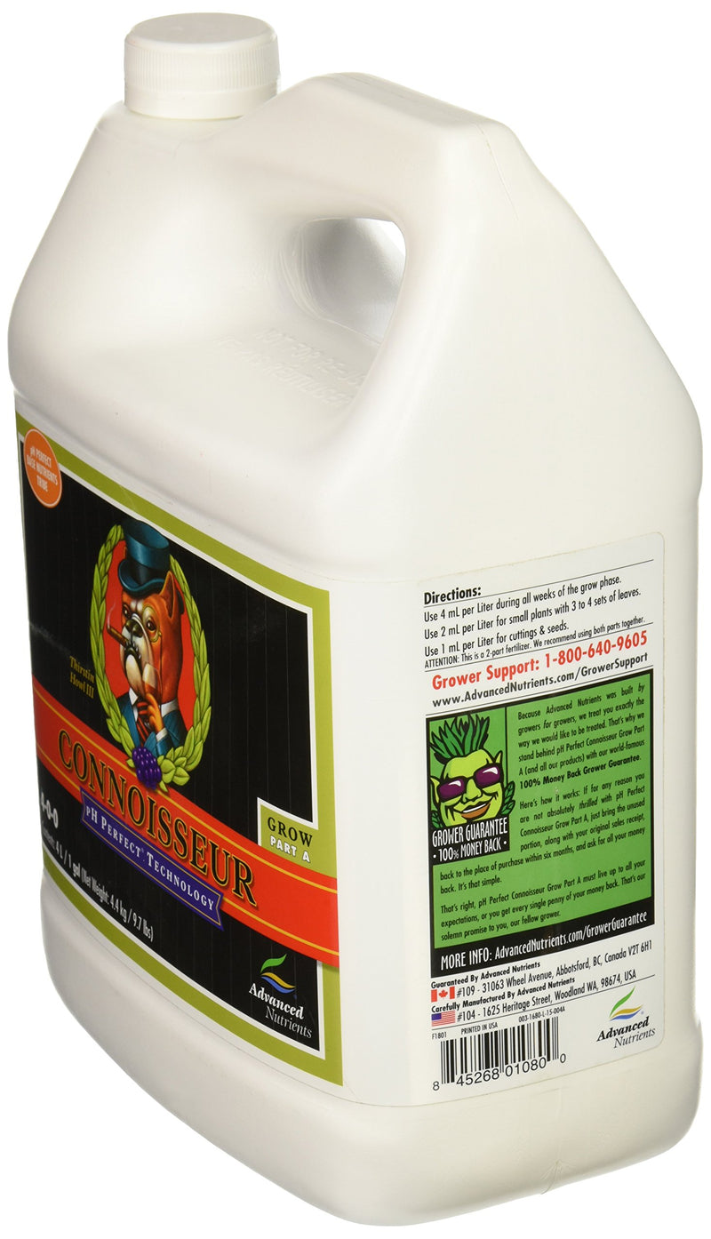 Advanced Nutrients pH Perfect Connoisseur Grow Part A Plant Nutrient, 4 L