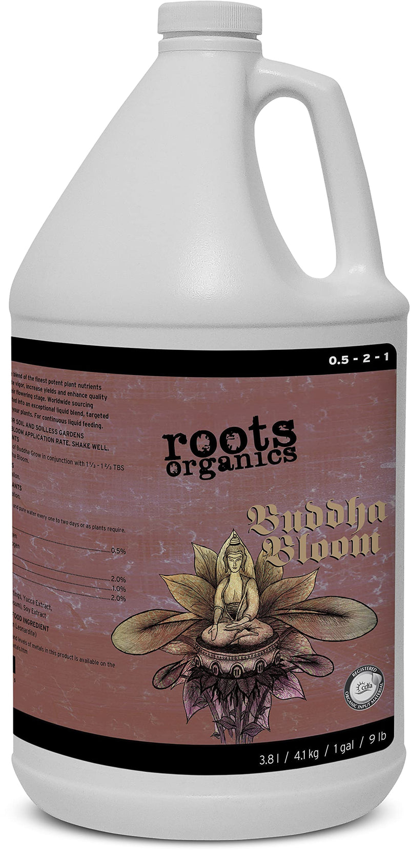 roots organics Buddha Bloom, Organic Liquid Fertilizer, 0.5-2-1 NPK, 1 Gallon