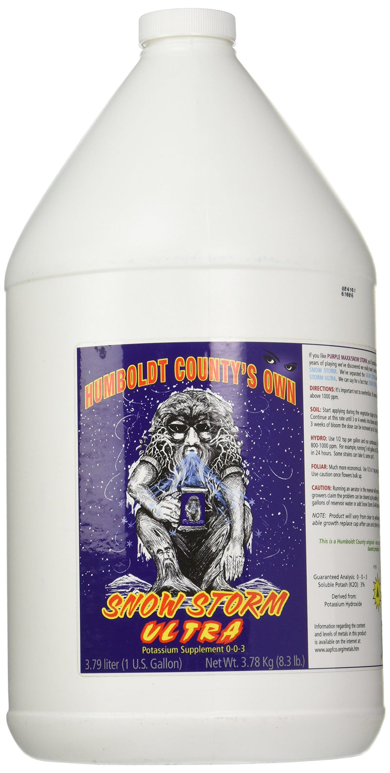 Emerald Triangle ETSSGAL Snow Storm Ultra, 1 gal Nutrient, 1 Gallon, White