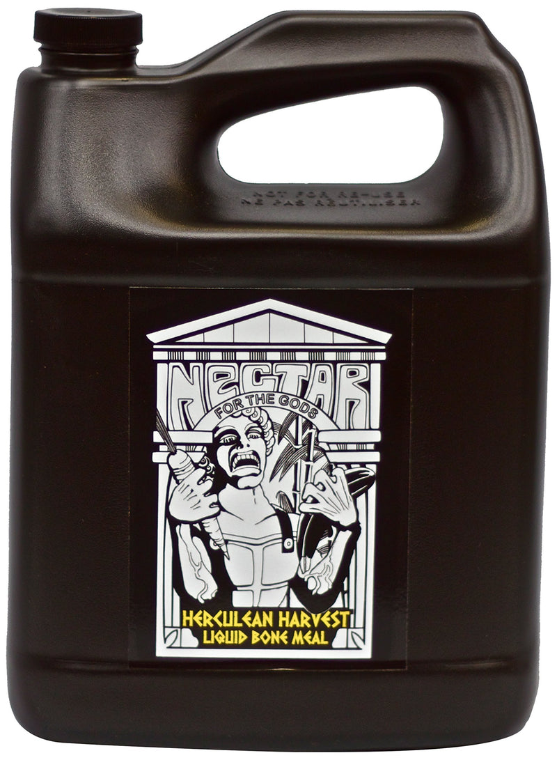 Nectar for the Gods HGC746242 Herculean Harvest Hydroponic Nutrient Fertilizer, 1 Gallon 128 Ounces, Black